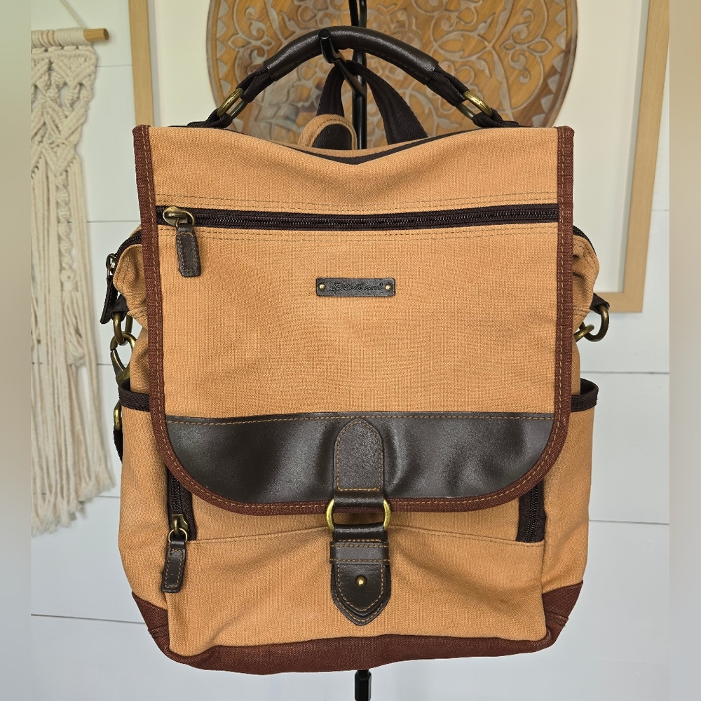 Eddie Bauer Canvas Adventurer Field Messenger School Travel Bag